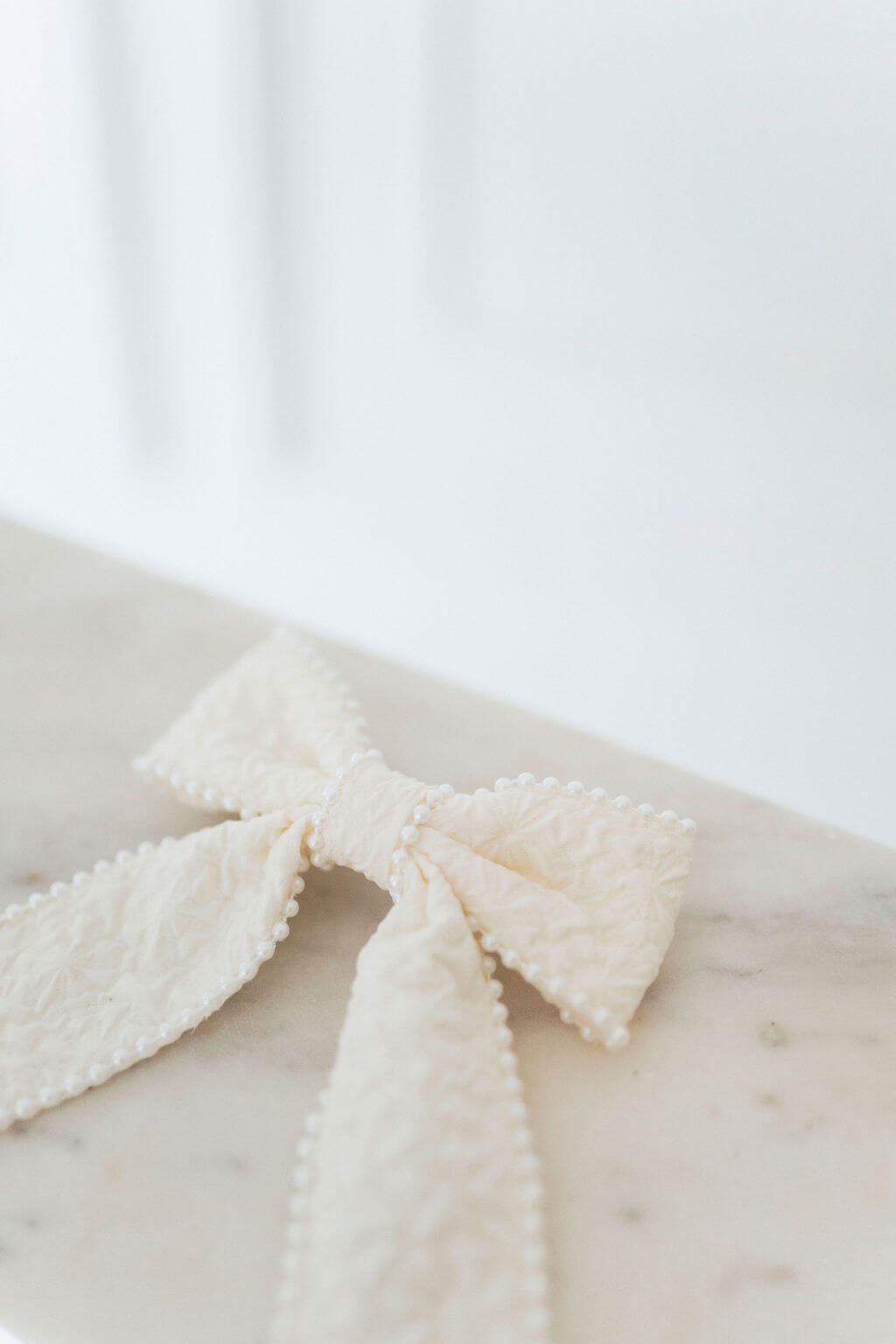 Pearl Embellished Hair Bow